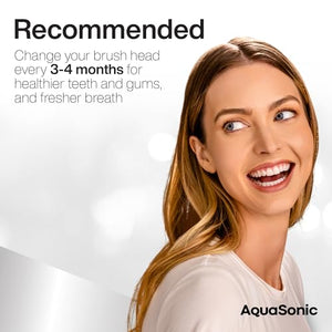 AquaSonic Proflex Replacement Brush Heads | for Whiter Teeth & Gum Care | Compatible with Many AquaSonic Toothbrush Handles (3 Pack Black)