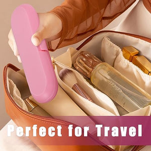 ARRITZ Electric Toothbrush Case, Toothbrush Case for Traveling for Oral-B/Philips Sonicare Electric Toothbrush with 4PCS Covers Caps (Pink)