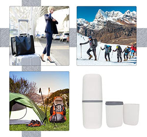 SietDESEO Toothbrush Travel Case, Travel Toothbrush Cup Holder Portable Toothbrush Travel Container Portable Toothpaste Storage Travel Toothbrush Holder for Camping Business School Trip Home