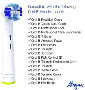 Replacement Brush Heads Compatible with OralB Braun- Pack of 8 Professional Electric Toothbrush Heads- Precision Refills for Oral-b 7000, Clean, Oral B Pro 1000, 9600, 500, 3000, 8000, Vitality Plus!