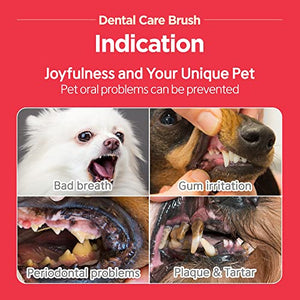 JAYU PET Dental Care Brush [Soft Bristles] - Cat Toothbrush, Toothbrush for Small Dogs, Feline Toothbrush, Cat Dental Treat, Removing Bad Breath, Plaque, Tartar, Cat Teeth Brushing & Easy Cleaning