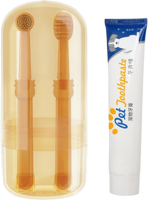 YOECO Zentric Dog Toothbrush,Flexibrush Pet Toothbrush with Tongue Scraper,360 Silicone Cat Toothbrush,Flexibrush Pet Toothbrush, Small Dog Toothbrush Kit.