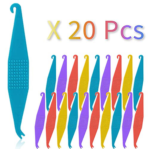 20 Pack Braces Rubber Band Tool Dental Elastic Rubber Bands Placers for Braces Disposable Plastic Orthodontic Elastic Placers