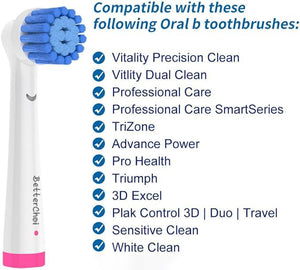 8 Pack Sensitive Gum Care Replacement Brush Heads Compatible with Oral B Electric Toothbrush. Soft Bristle for Superior and Gentle Clean