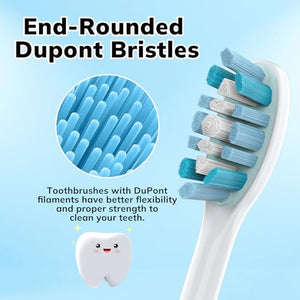 Replacement Toothbrush Heads for Philips Sonicare Click-on Toothbrushes：10 Pack Soft Replacement Electric Brush Head Compatible with Phillips Sonicare Plaque Control Snap-on