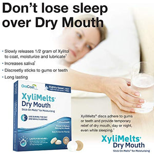 Oracoat Xylimelts Oral adhering Discs, Slightly Sweet (Pack of 4), 40 Count