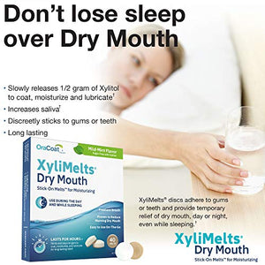 Oracoat Xylimelts Oral adhering Discs, Mild Mint 40 Count, (Pack of 6).. 240 total