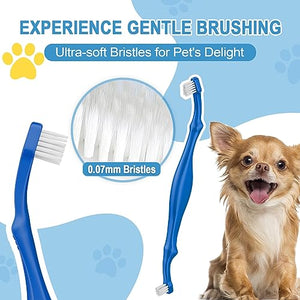 VVHOMIFE Comfort Grip Canine Toothbrush for Small Dogs - Ergonomically Designed for Easy Dental Care of Small Dogs and Cats Canine Teeth Cleaning - S