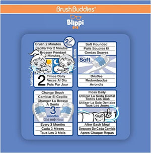 Brush Buddies Blippi Kids Toothbrushes, Manual Toothbrushes for Kids, Toothbrush for Toddlers 2-4 Years, Blippi Childrens Toothbrush, Soft Toothbrushes, 2PK