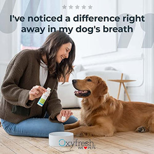 Oxyfresh Premium Pet Dental Kit for Dogs & Cats – Easy Solution for Pet Fresh Breath, Clean Teeth, Control Plaque & Tartar – Vet Formulated Pet Toothpaste, 4oz + Water Additive, 16oz Kit
