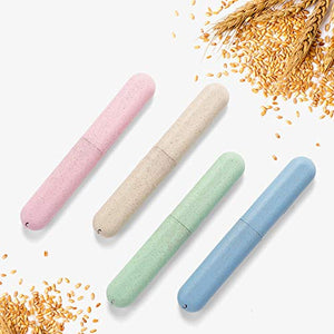 4 Pack Travel Toothbrush Case, NEXCURIO Portable Breathable Toothbrush Holder for Travel/Camping/School/Home