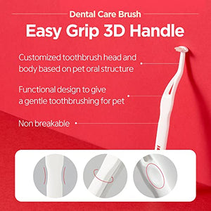 JAYU PET Dental Care Brush [Soft Bristles] - Cat Toothbrush, Toothbrush for Small Dogs, Feline Toothbrush, Cat Dental Treat, Removing Bad Breath, Plaque, Tartar, Cat Teeth Brushing & Easy Cleaning