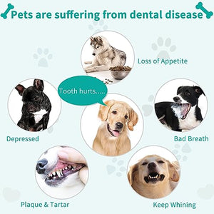 powerfeng Dog Finger Toothbrush for Pet: Puppy Teeth Brushing Kit - Cat & Doggie Dental Cleaning Fingertip Fingerbrush