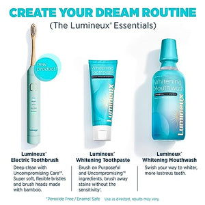 Lumineux Bamboo Replacement Heads 3 Pack - Exclusive to Lumineux Sonic Electric Toothbrush - Soft Bristle Bamboo Heads - Made with Eco Loving Renewable Bamboo
