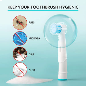 Electric Toothbrush Travel Case, Hard Storage Bag with 6pcs Toothbrush Cover Caps, Fits for Oral-B/Oral-B Pro/Philips Sonicare Electric Toothbrush