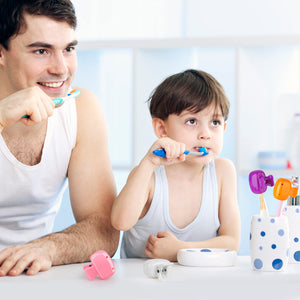 4 Pack Travel Toothbrush Head Covers Toothbrush Protector Cap Brush Pod Case Protective Portable Plastic Clip for Manual & Electric Toothbrush, Household Travel, Camping, Bathroom, School, Business