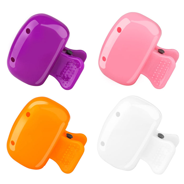4 Pack Travel Toothbrush Head Covers Toothbrush Protector Cap Brush Pod Case Protective Portable Plastic Clip for Manual & Electric Toothbrush, Household Travel, Camping, Bathroom, School, Business