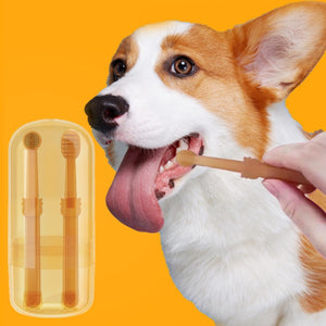 YOECO Zentric Dog Toothbrush,Flexibrush Pet Toothbrush with Tongue Scraper,360 Silicone Cat Toothbrush,Flexibrush Pet Toothbrush, Small Dog Toothbrush Kit.