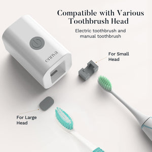 ENNVA UVC Toothbrush Sanitizer Case, Toothbrush Sterilizer, Rapid sanitize, Rechargeable & Portable Fits All Electric and Manual Toothbrushes,Safety Feature for Home and Travel