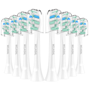Replacement Brush Heads Compatible with Philips SoniCare Electric Toothbrushes Handle, Toothbrush Head of Effective Cleaning, for Snap-on System, 8 Pack, White