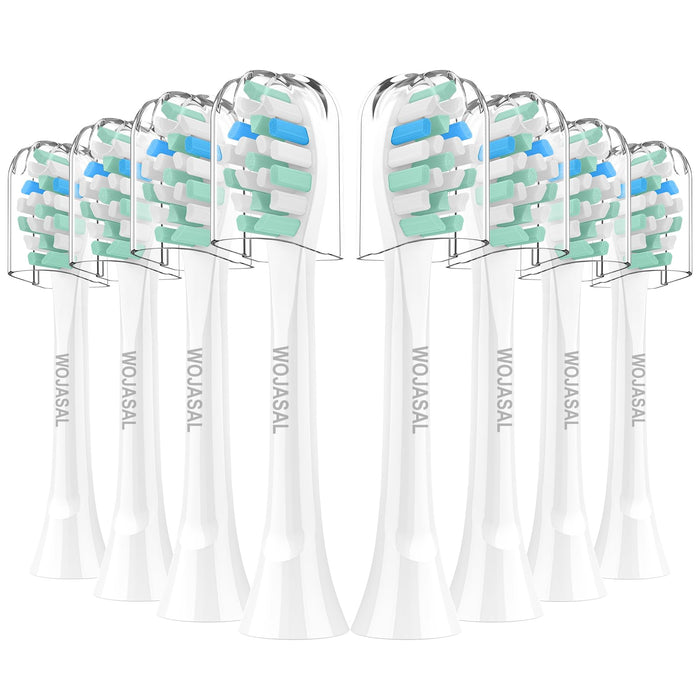 Replacement Brush Heads Compatible with Philips SoniCare Electric Toothbrushes Handle, Toothbrush Head of Effective Cleaning, for Snap-on System, 8 Pack, White