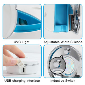 TAISHAN UV Sanitizer Toothbrush Case，Portable Rechargeable Travel Toothbrush Holder,Fits All Toothbrushes for Electric and Manual Toothbrushes,Safety Feature for Home and Travel