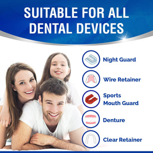 120 Retainer and Denture Cleaning Tablets (4 Months Supply) - Cleaner Removes Plaque, Stains from Dentures, Retainers, Night Guards, Mouth Guard, Aligners and Removable Dental Appliances