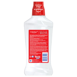 Colgate Optic White Whitening Mouthwash, 2% Hydrogen Peroxide, Fresh Mint, 32 Ounce, 3 Pack (Packaging May Vary)