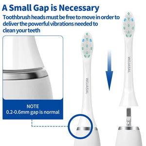 Replacement Brush Heads Compatible with Philips SoniCare Electric Toothbrushes Handle, Toothbrush Head of Effective Cleaning, for Snap-on System, 8 Pack, White
