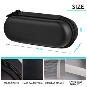 Electric Toothbrush Travel Case, Hard Storage Bag with 6pcs Toothbrush Cover Caps, Fits for Oral-B/Oral-B Pro/Philips Sonicare Electric Toothbrush