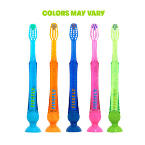 Firefly Light-Up Timer Kids Toothbrush with Suction Cup, Soft - 2 Count (Pack of 1), Assorted