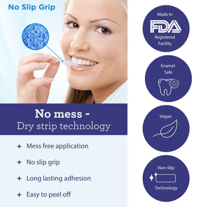 GuruNanda Teeth Whitening Strips with Coconut Oil - 14 Enamel Safe Strips for Sensitive Teeth - Non-Slip, Dry Strip Technology for Whiter Teeth - 7 Professional Treatments with 30 Minutes Fast Results