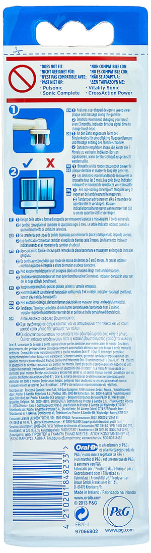 Oral-B Genuine Precision Clean Replacement White Toothbrush Heads, Refills for Electric Toothbrush, Deep and Precise Cleaning, Pack of 4