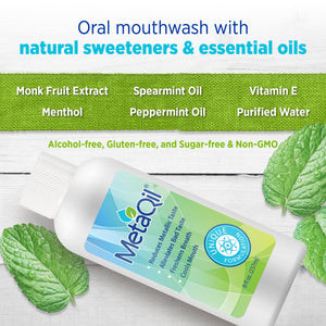 MetaQil Oral Rinse, Proven to Relieve Metallic, Bitter and Other Taste Disorders, Made from Natural Ingredients, Cools and Freshens Breath, Available in 8 oz Bottle, 1 Count