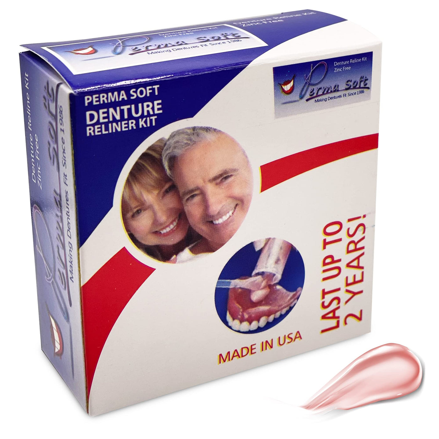 Perma Soft Denture Reliner Kit - Relines 2 Denture Plates - Semi Soft ...