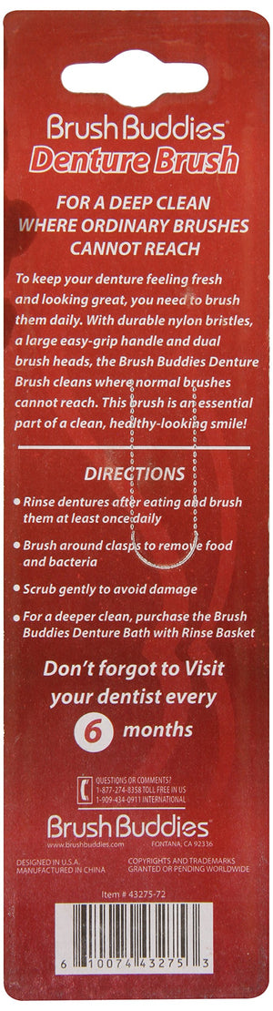 Val-Clean 20201 Concentrated Denture Cleaner & Brush Buddies Denture Brush Assorted Colors