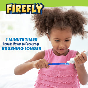 Firefly Light-Up Timer Kids Toothbrush with Suction Cup, Soft - 2 Count (Pack of 1), Assorted