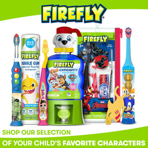 Firefly Light-Up Timer Kids Toothbrush with Suction Cup, Soft - 2 Count (Pack of 1), Assorted